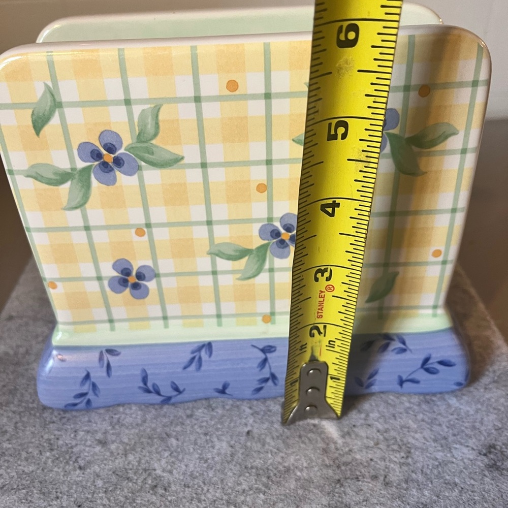 Pfaltzgraff Summer Breeze Napkin Holder Vintage Ceramic Cottagecore - Picture 8 of 10